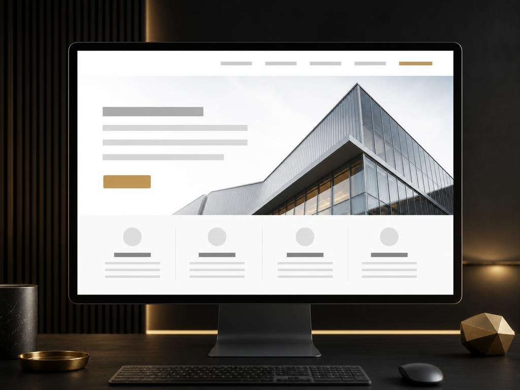 Example website design concept for professional business websites
